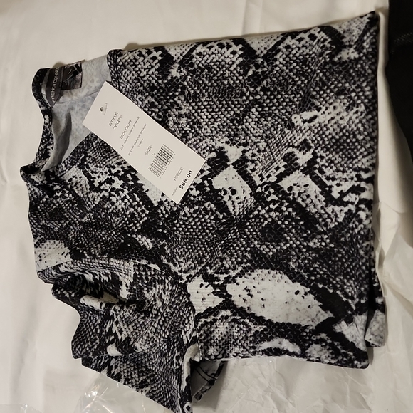 French Connection Snakeskin Print Crop Top - Picture 7 of 8